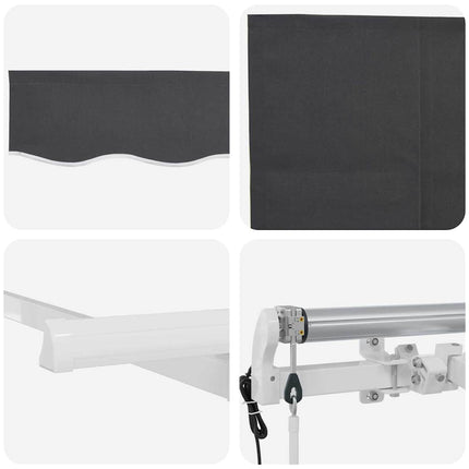 Utrækkelig Markise Antracit 400 x 200 cm Stof