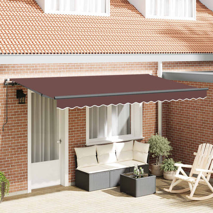 Utrækkelig Markise Brun 400 x 200 cm Stof