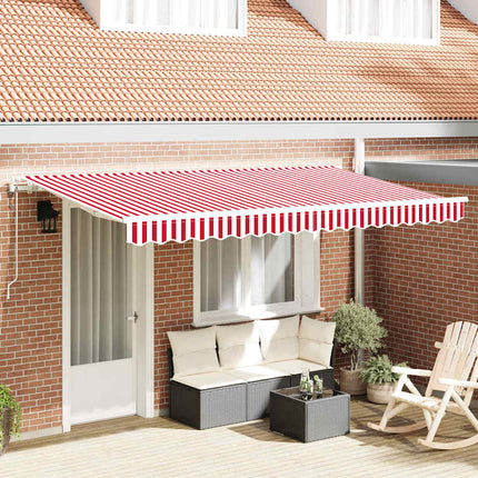 Utrækkelig Markise Rød 400 x 200 cm Stof