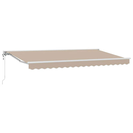 Markiseramme Beige 400 x 200 cm Polyester med PU belægning