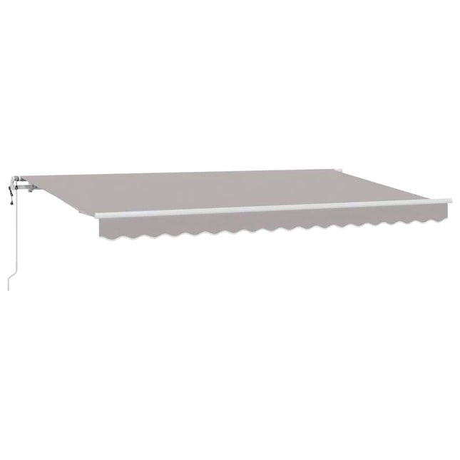 Utrækkelig Markise Lysegrå 400 x 200 cm Stof