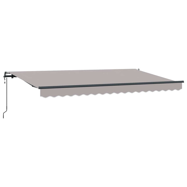 Utrækkelig Markise Lysegrå 400 x 200 cm Stof