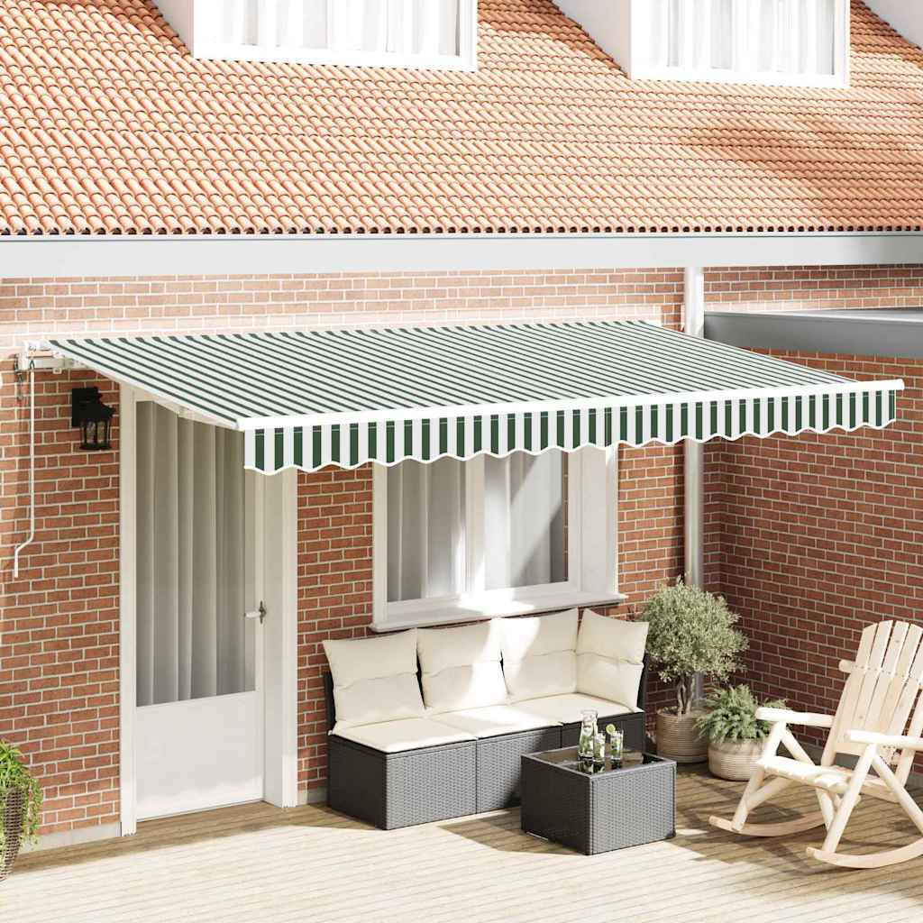 Utrækkelig Markise Grøn 400 x 200 cm Stof