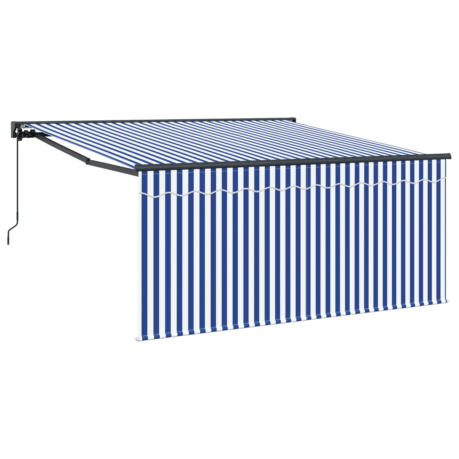 Utrækkelig Markise Blå og Hvid 300 x 250 cm
