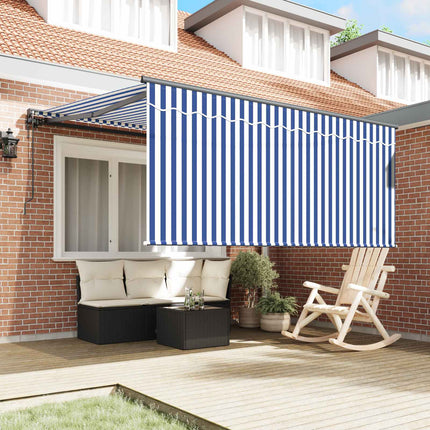 Utrækkelig Markise Blå og Hvid 300 x 250 cm