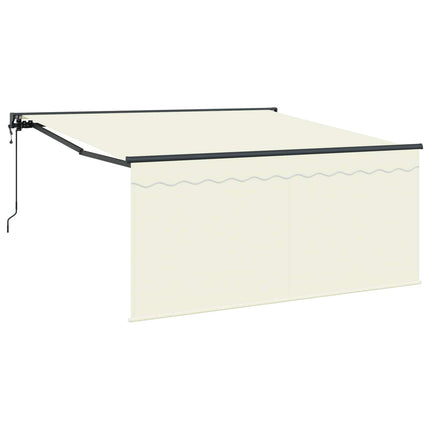 Utrækkelig Markise Creme 300 x 250 cm Polyester og Aluminium