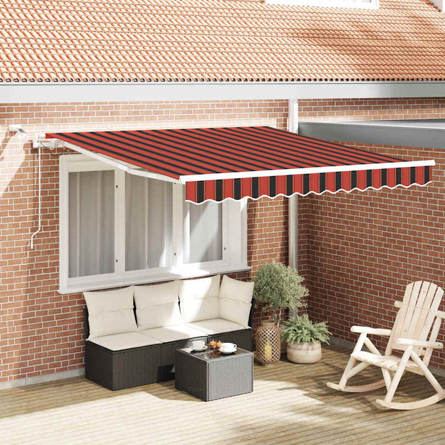 Markiseduge Orange og Brun 300 x 250 cm Polyester