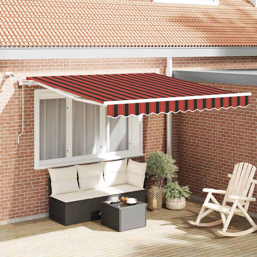 Markiseduge Orange og Brun 300 x 250 cm Polyester