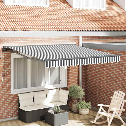 Markiseramme Anthracit og hvid 300 x 250 cm