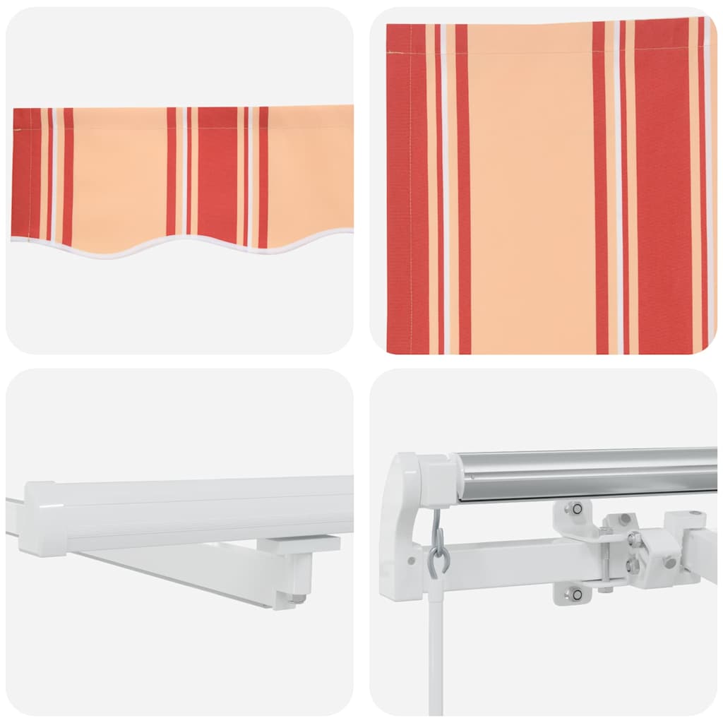 Utrækkelig Markise Gul og orange 300 x 250 cm Stof og stål