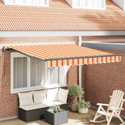 Udtrækkelig markise Gul og orange 300 x 250 cm