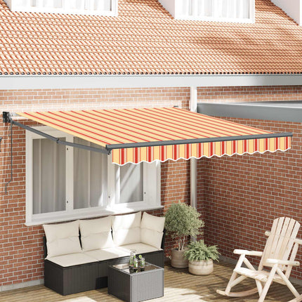 Udtrækkelig markise Gul og orange 300 x 250 cm