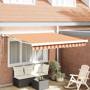 Udtrækkelig markise Gul og orange 300 x 250 cm Stof og Metal
