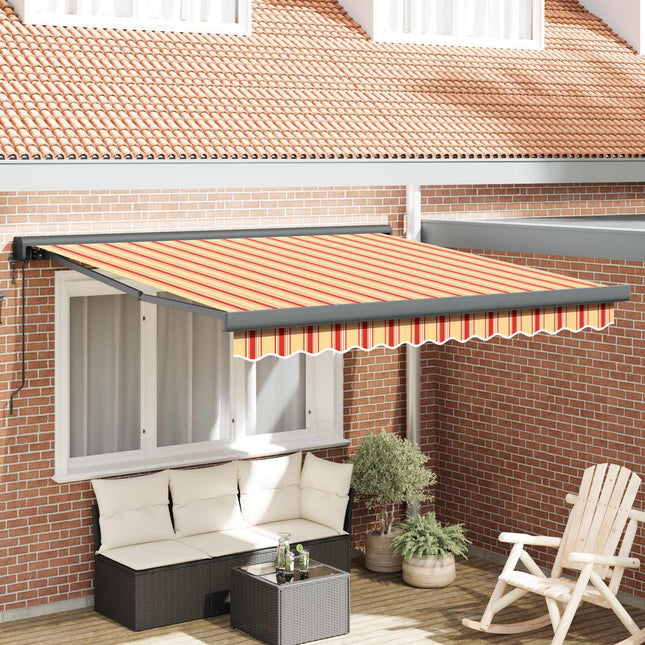 Udtrækkelig markise Gul og orange 300 x 250 x 165 cm
