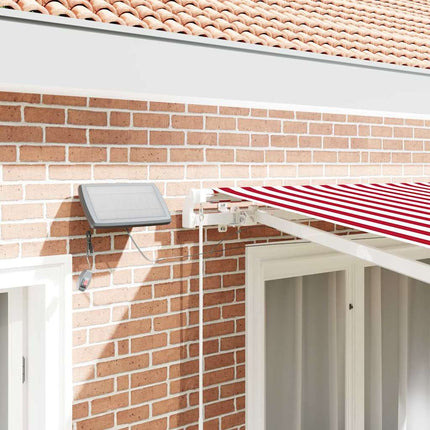 Udtrækkelig markise Rød og Hvid 300 x 250 cm Stof og aluminium