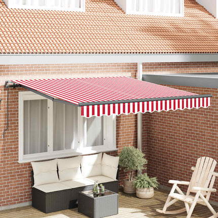 Udtrækkelig markise Rød og Hvid 300 x 250 cm