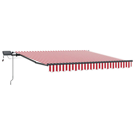 Udtrækkelig markise Rød og Hvid 300 x 250 cm Stof og aluminium