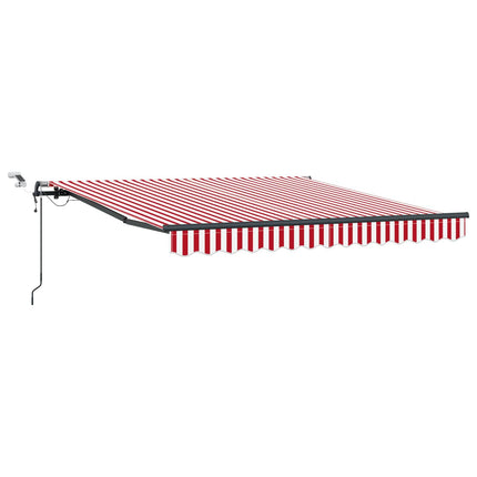Udtrækkelig markise Rød og Hvid 300 x 250 cm Polyester