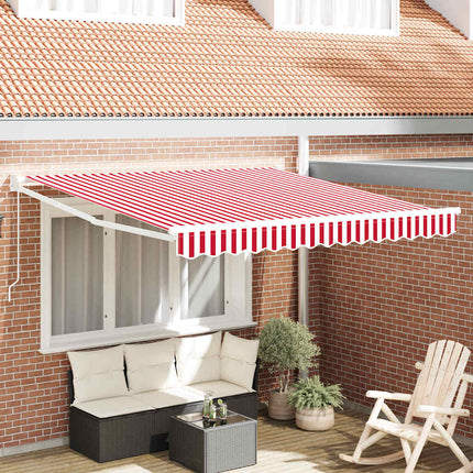 Udtrækkelig markise Rød og Hvid 300 x 250 cm