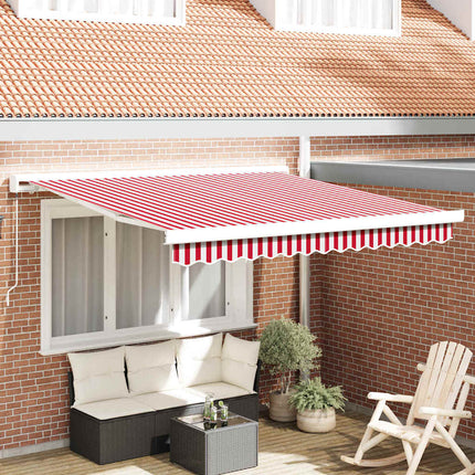 Udtrækkelig markise Rød og Hvid 300 x 250 cm