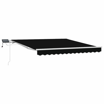 Udtrækkelig markise Sort 300 x 250 cm Stof og aluminium