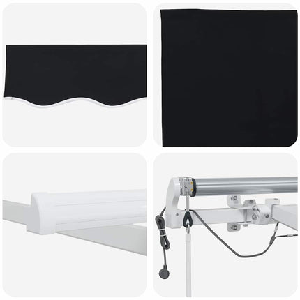 Udtrækkelig markise Sort 300 x 250 cm Polyester