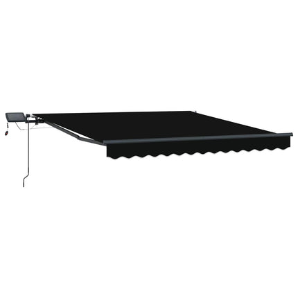 Udtrækkelig markise Sort 300 x 250 cm Stof og aluminium