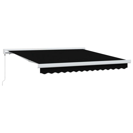 Udtrækkelig markise Sort 300 x 250 cm Canvas og Aluminium