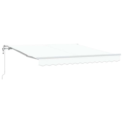 Udtrækkelig markise Hvid 300 x 250 cm Stof og aluminium