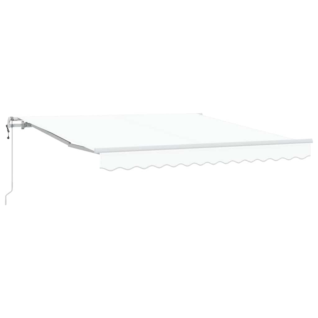 Udtrækkelig markise Hvid 300 x 250 cm Stof og aluminium