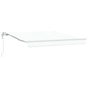 Udtrækkelig markise Hvid 300 x 250 cm Stof og aluminium