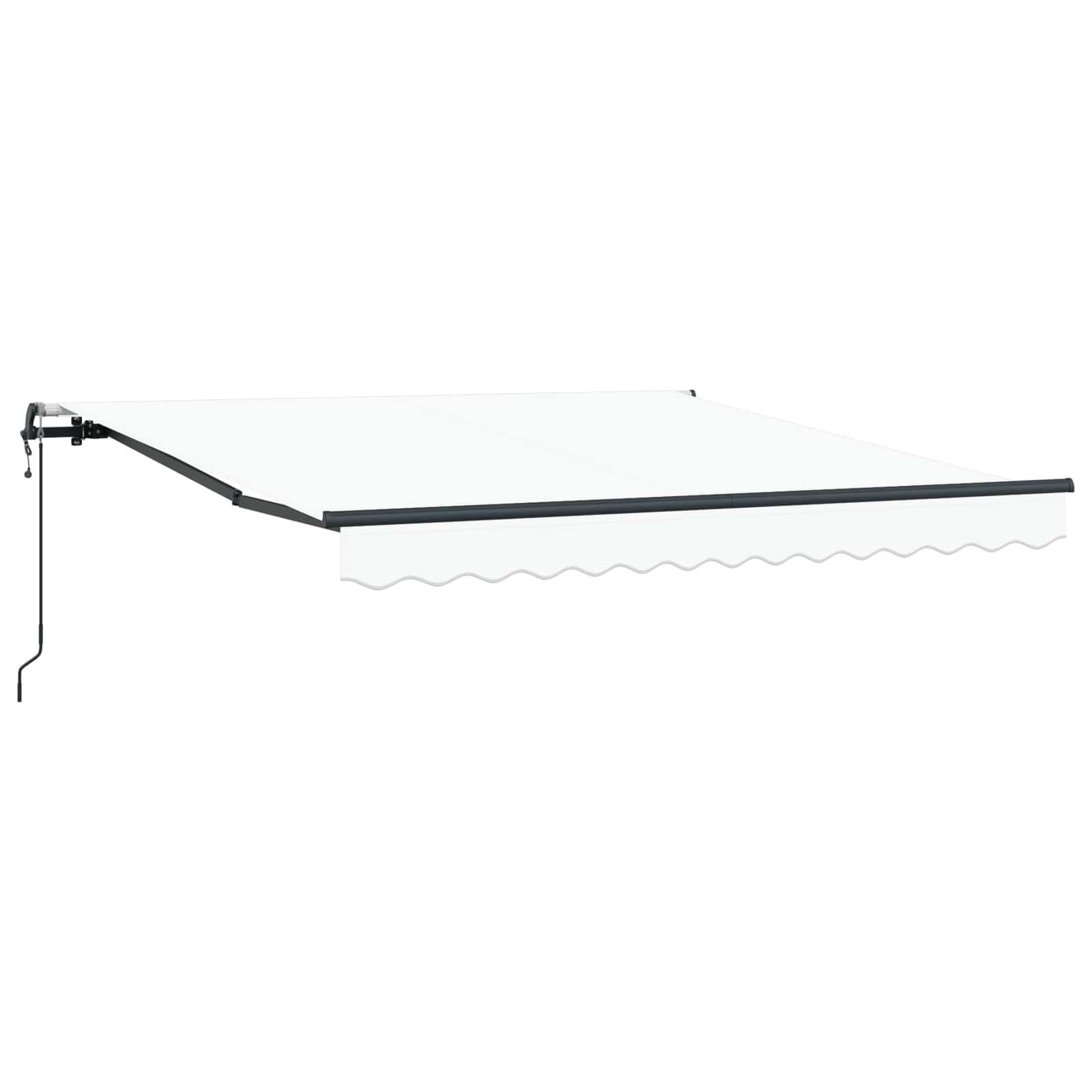 Utrækkelig Markise Hvid 300 x 250 cm Stof og aluminium
