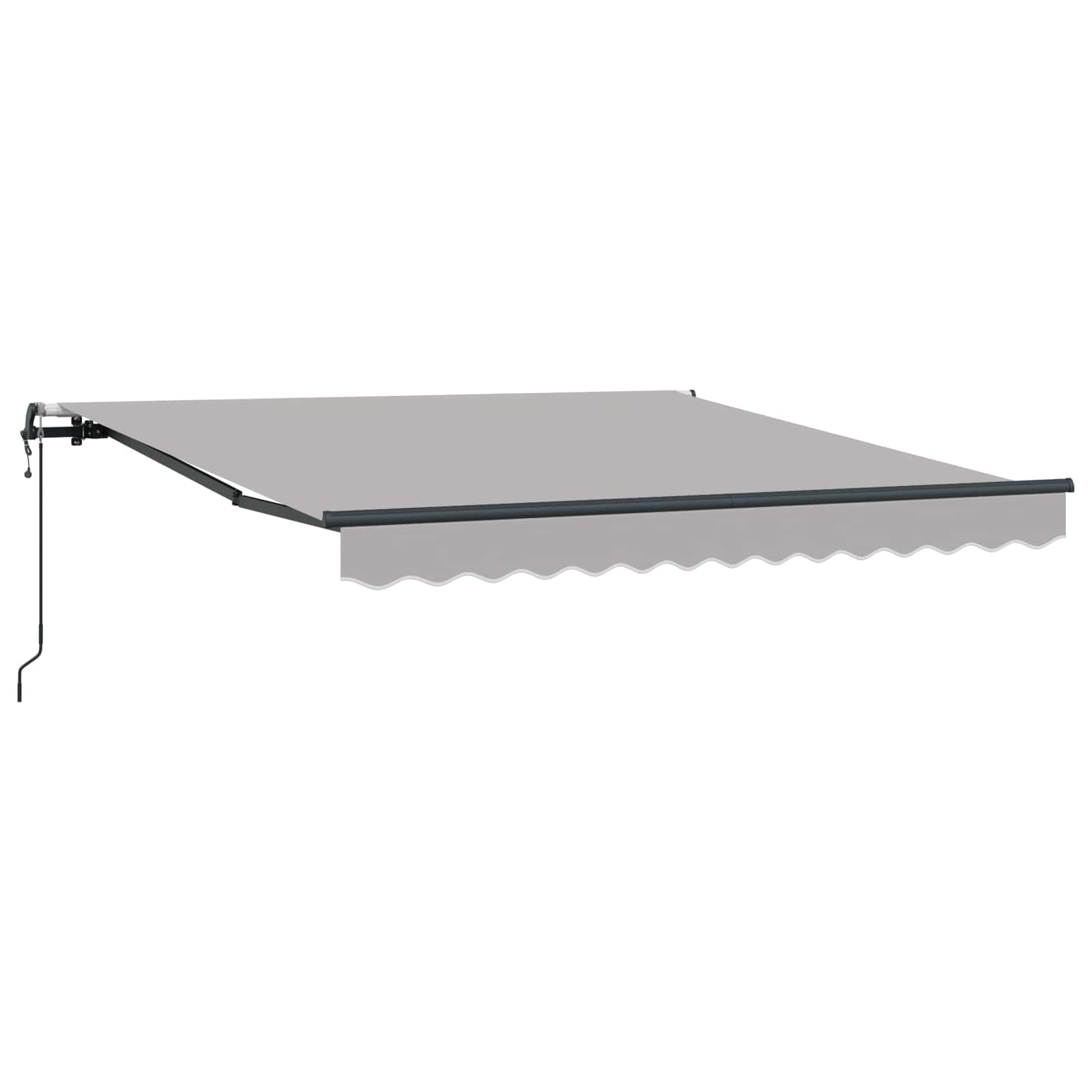Udtrækkelig markise Lysegrå 300 x 250 cm Stof og aluminium