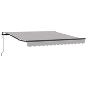 Udtrækkelig markise Lysegrå 300 x 250 cm Stof og aluminium