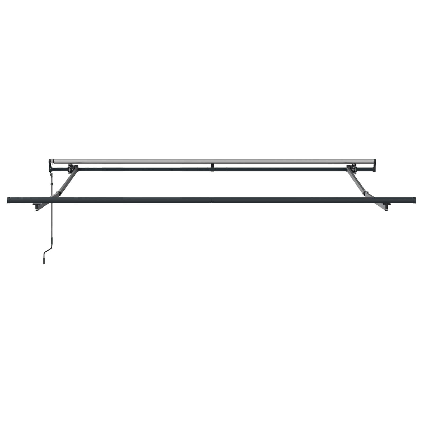 Udtrækkelig markise Lysegrå 300 x 250 cm Stof og aluminium