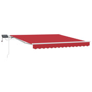 Udtrækkelig markise Rød 300 x 250 cm Stof og aluminium