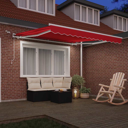 Udtrækkelig markise Rød 300 x 250 cm Polyester