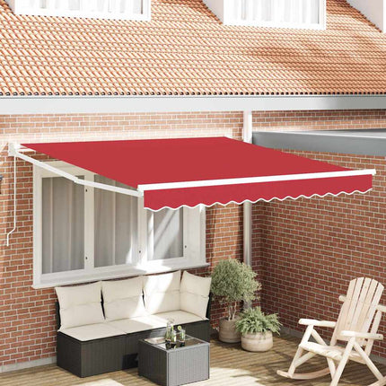 Udtrækkelig markise Rød 300 x 250 cm