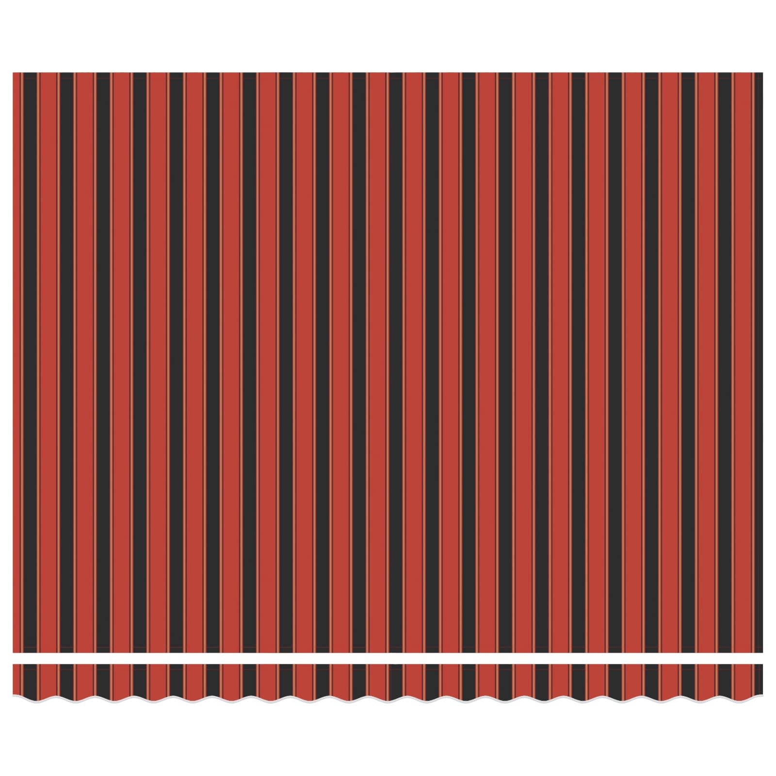 Utrækkelig Markise orange og brun 350 x 250 cm Stof