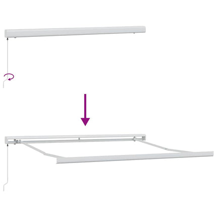 Udtrækkelig markise Rød og Sort 350 x 250 cm