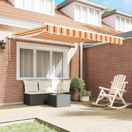 Udtrækkelig markise Gul og orange 350 x 250 x 165 cm