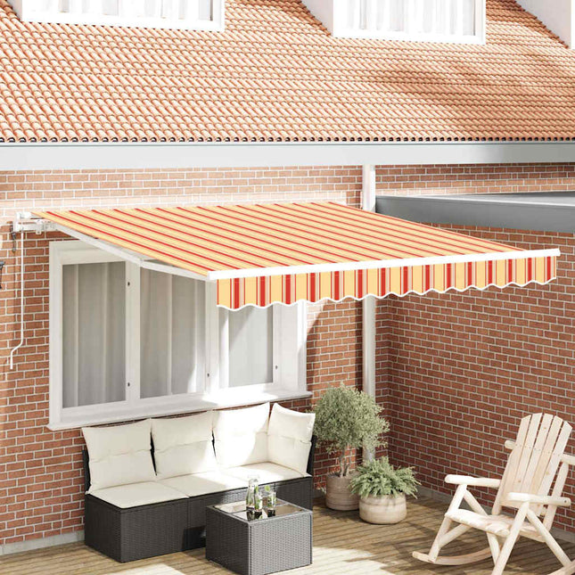 Udtrækkelig markise Gul og orange 350 x 250 cm