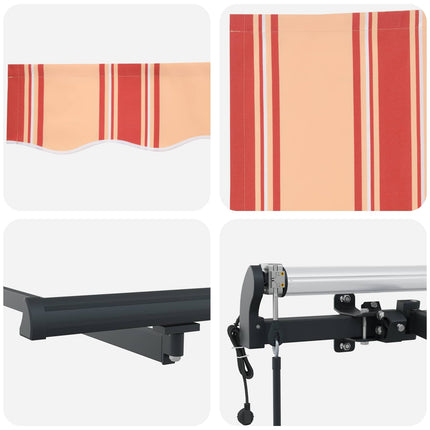 Udtrækkelig markise Gul og orange 350 x 250 cm