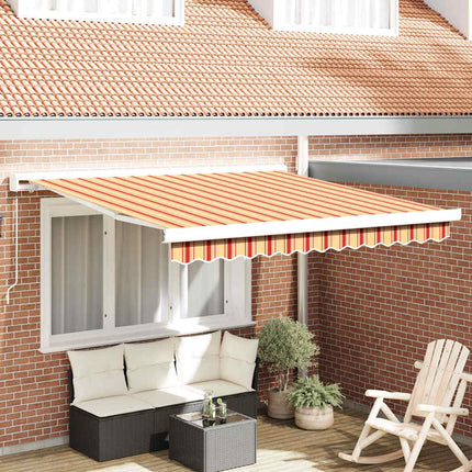 Udtrækkelig markise Gul og orange 350 x 250 cm
