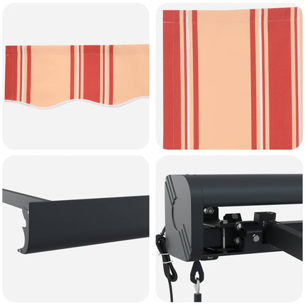 Udtrækkelig markise Gul og orange 350 x 250 x 165 cm