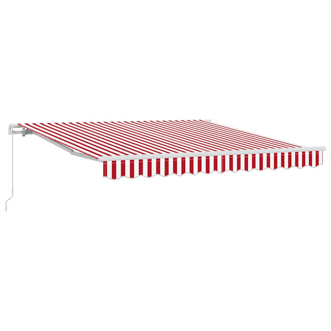 Udtrækkelig markise Rød 350 x 250 cm Polyester og Aluminium