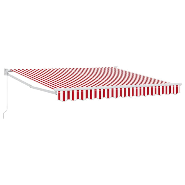 Udtrækkelig markise Rød og Hvid 350 x 250 cm