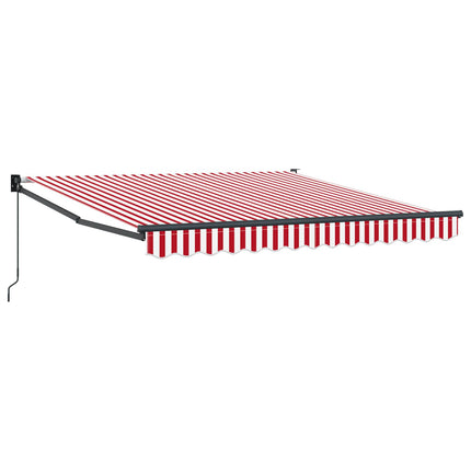 Udtrækkelig markise Rød og Hvid 350 x 250 cm