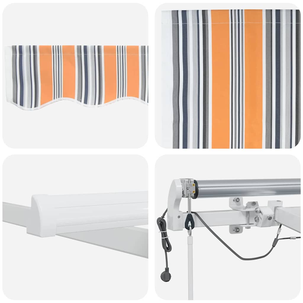 Utrækkelig Markise Flerfarvet 350 x 250 cm Polyester og metal