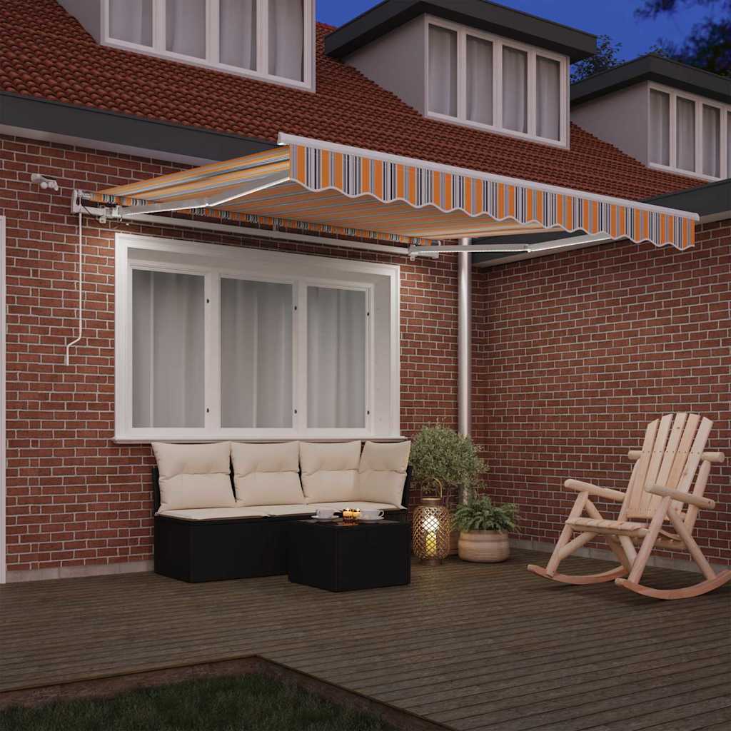 Utrækkelig Markise Flerfarvet 350 x 250 cm Polyester og metal
